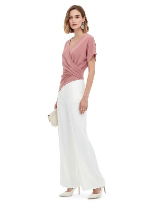2887 Elegant bluse med asymmetrisk drapering. Symønster foto