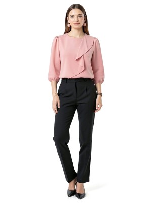 2910 Bluse med asymmetrisk flæse. Symønster foto