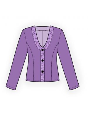 4122 Blazer med silk besætning foto