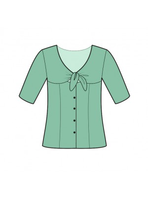 4940 Bluse med brystbindning foto