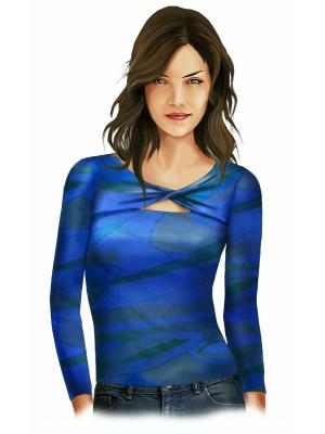 5675 Bluse med et twist foto