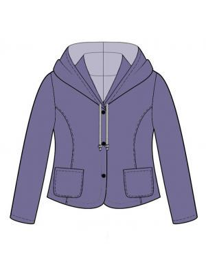 5912 Jersey-blazer med hætte foto