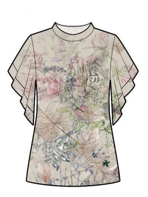 Bluse med chiffonærmer – DIY syprojekt, kreer dit mønster, snitmønster.