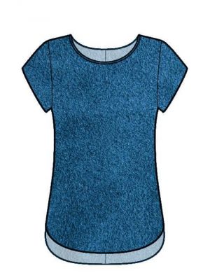 Bluse T-shirt af fast stof – PDF symønster til download, sy-inspiration.