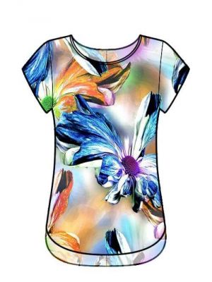 T-shirt bluse med lynlås – elektronisk mønster til syning, snitmønster.