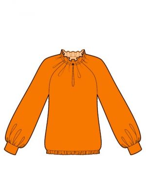 Elektronisk mønster til syning, DIY bluse med raglanærmer.