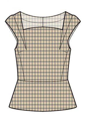 DIY syprojekt, digitalt symønster, top med peplum.