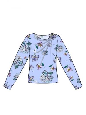 Kreer dit mønster for bluse med pin broche - sy-inspiration.