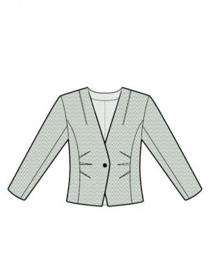 Symønster efter dine egne mål - blazer med en-knap-lukning.