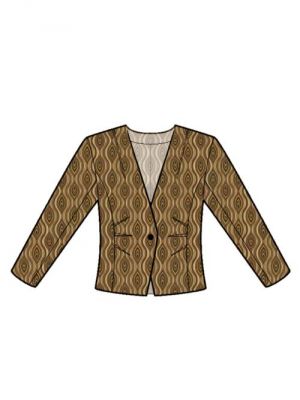 Digitalt PDF symønster for blazer med V-hals - perfekt DIY syprojekt.