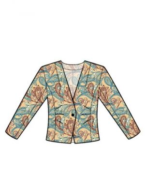 Kreer dit mønster for blazer med V-hals - sy-inspiration.