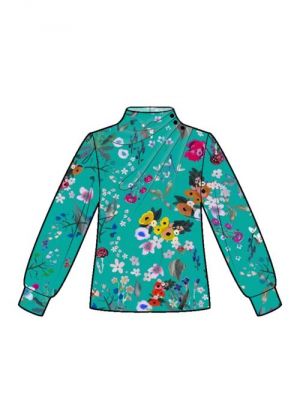 Kreer dit mønster for bluse med skulderlæg - sy-inspiration.