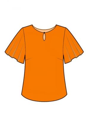 PDF symønster til download, DIY bluse med klokkeærmer.