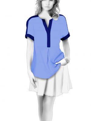 DIY syprojekt, tilpas din bluse med flagermusærmer og V-hals.