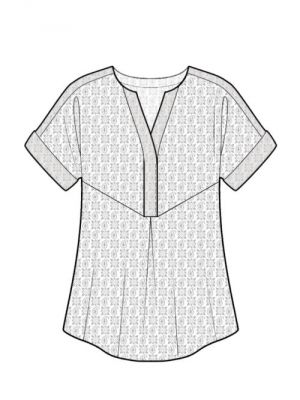 Elektronisk mønster, design din egen bluse med flagermusærmer.