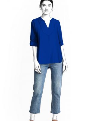 Syinspiration for bluse med indsats.