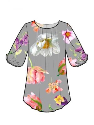 Elektronisk mønster, design din egen chiffon-bluse med lag.