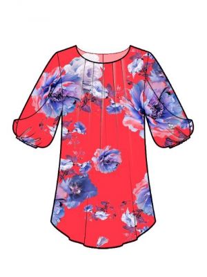 Syinspiration for chiffon-bluse i 2-lag.