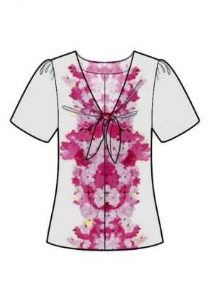 Elektronisk mønster, design din egen bluse med bindelukning.