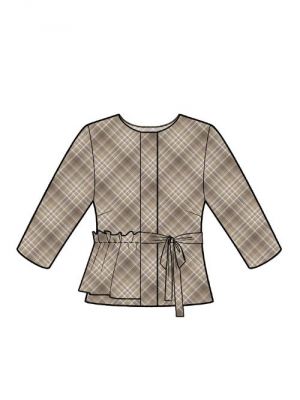 Download mønster, sy en tilpasset jakke med peplum.