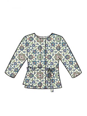 Syinspiration for jakke med bælte og peplum.