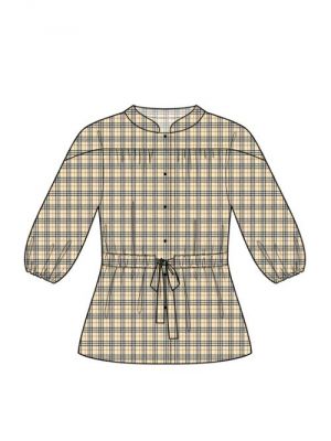 PDF symønster til download, DIY bluse med bærestykke.