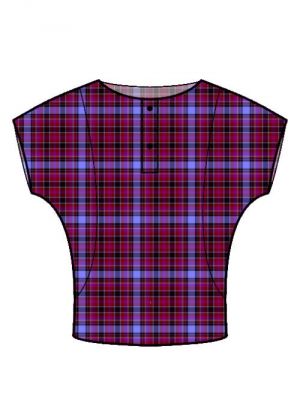 Download PDF mønster for elegant bluse med unikt design.