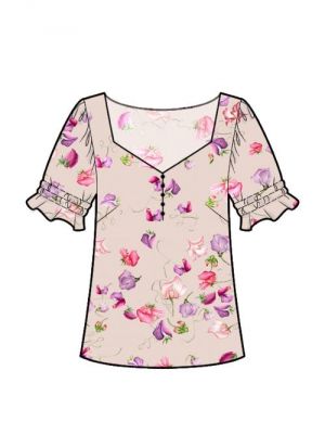 Syning inspiration Snitmønster for hjerteformet bluse.