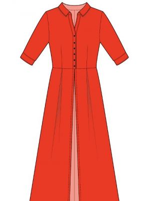 Download PDF mønster for elegant Maxi-skjorte.