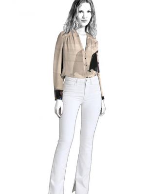 Stilfuldt løft med elegant bluse, krave og rynker til din garderobe.