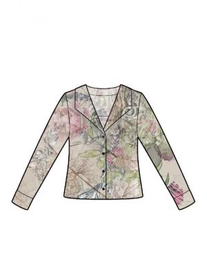 Moderne bluse med Apache-krave, sy det selv.