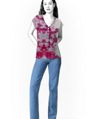 Sy selv en unik bluse – elektronisk mønster med polo-lukning for moderne design.