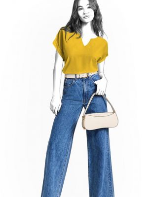 Inspirationsrigt snitmønster for elegant bluse med slids i halsen, start dit syprojekt.