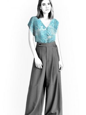 Få inspiration til din garderobe med vores DIY symønster for bluse med V-udskæring bagpå.