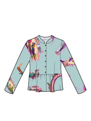 Kreer dit eget mønster Design en jakke med rynket peplum for et inspirerende syprojekt.