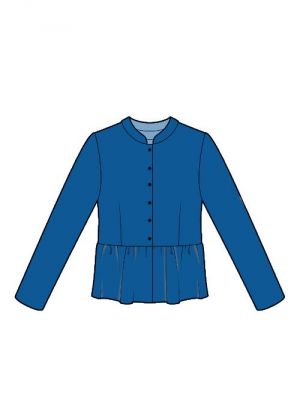 Sy din egen moderne jakke med rynket peplum ved hjælp af vores snitmønster.