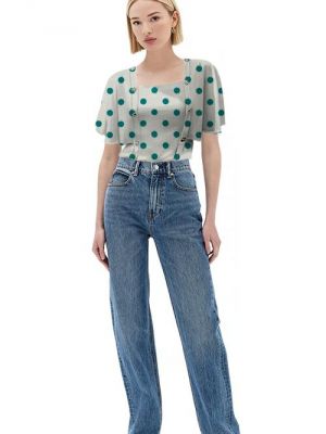 Elektronisk mønster til syning, DIY jersey bluse med dekorative chiffonærmer.