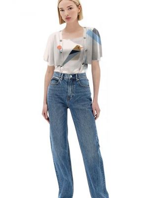 Snitmønster til DIY syning af jersey bluse med chiffon kappe-ærmer.
