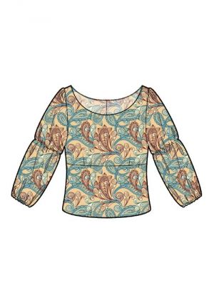 Kreer dit mønster, sy-inspiration for moderne designs – sy en bluse med karakteristiske rynker.