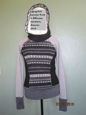 Hoodie med knapper, digitalt symønster til download.