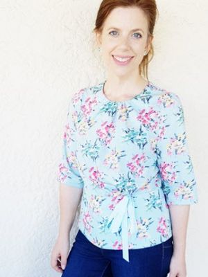 Digitalt symønster for bluse med sløjfe – start dit syprojekt i dag.
