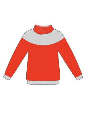 PDF symønster 4811 sweatshirt med stor krave – behagelig og moderne stil.