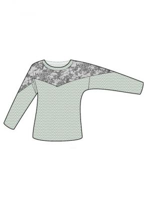Kreer dit mønster – DIY syprojekt for en bluse med karakteristiske ærmer og blonde.