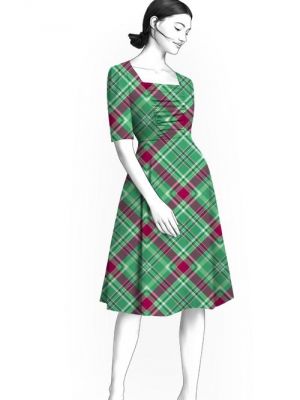 Skræddersyet kjole med elektronisk symønster, udfold din sykreativitet.