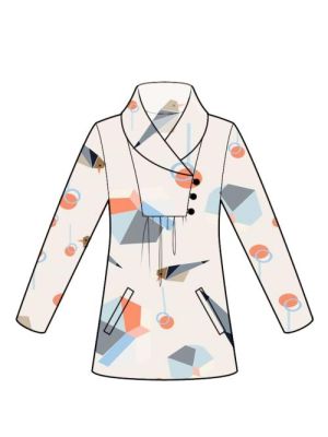 Sweater med sjalskrave og lommer, digitalt syprojekt