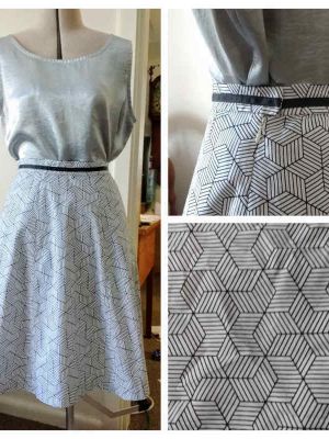 Detaljeret symønster for A-formet nederdel, forny din garderobe selv.