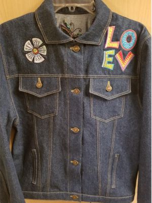Børneoutfit med denim-jakke – digitalt symønster 7006.