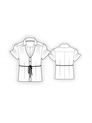 4001 Bluse teknisk tegning