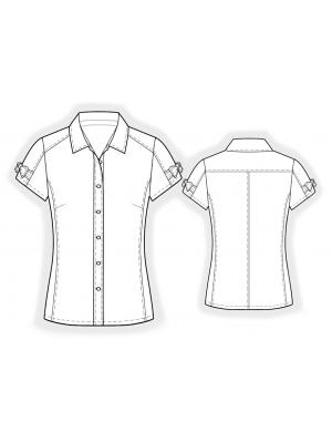 4002 Bluse teknisk tegning