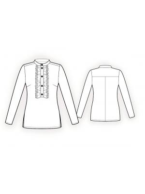 4076 Bluse teknisk tegning